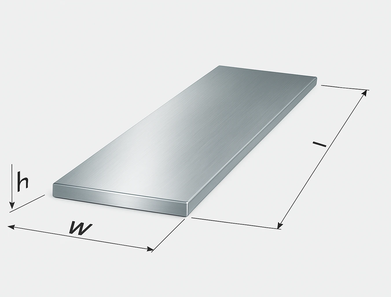 Rysunek techniczny blachy (płaskownik)